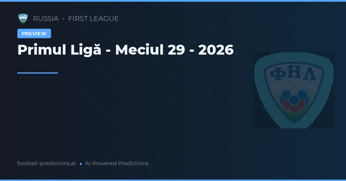 Primul Ligă - Meciul 29 - 2026