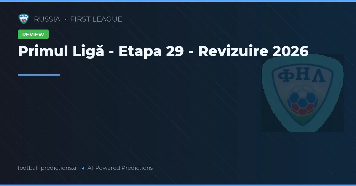 Primul Ligă - Etapa 29 - Revizuire 2026