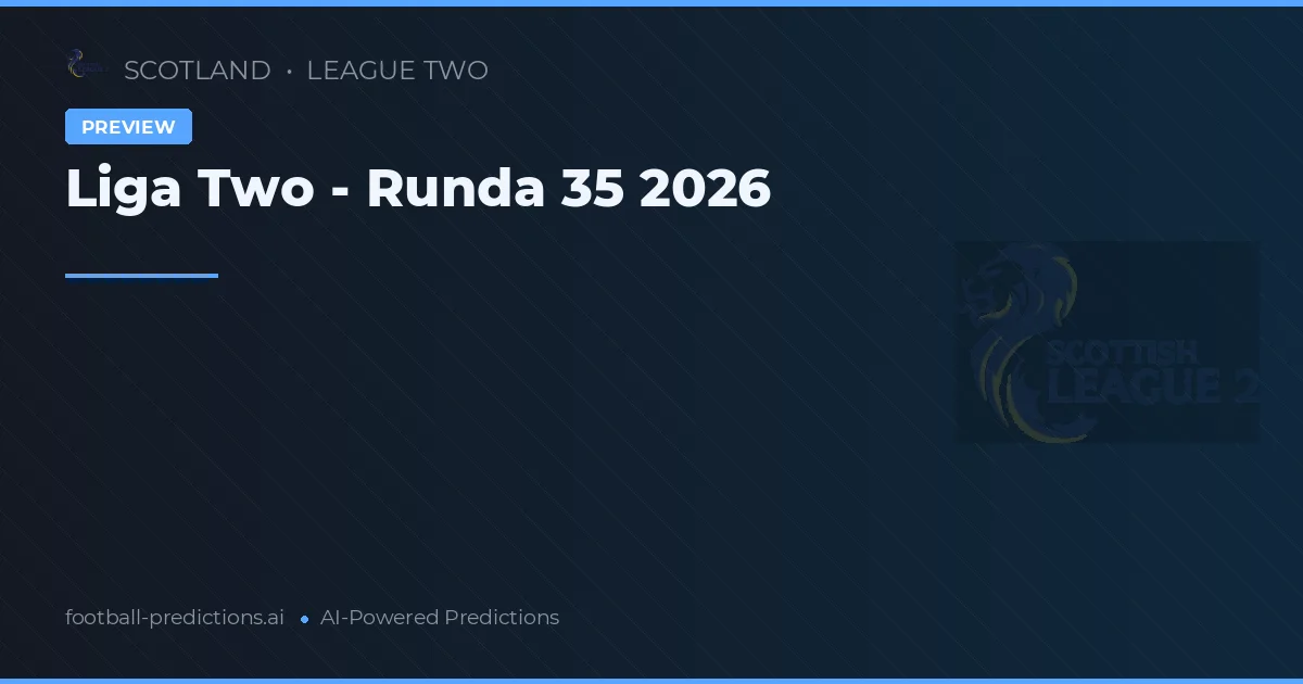 Liga Two - Runda 35 2026