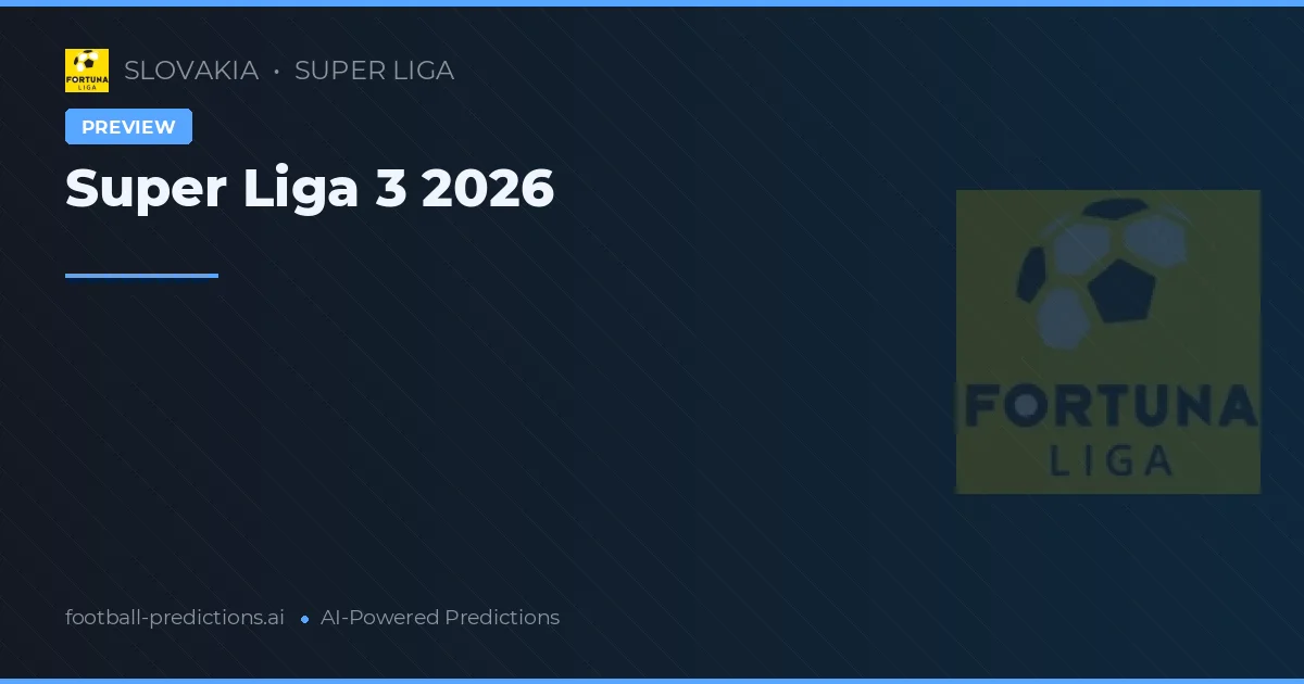 Super Liga Matchday 3 2026