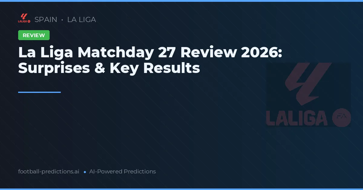 La Liga Matchday 27 Review 2026: Surprises & Key Results