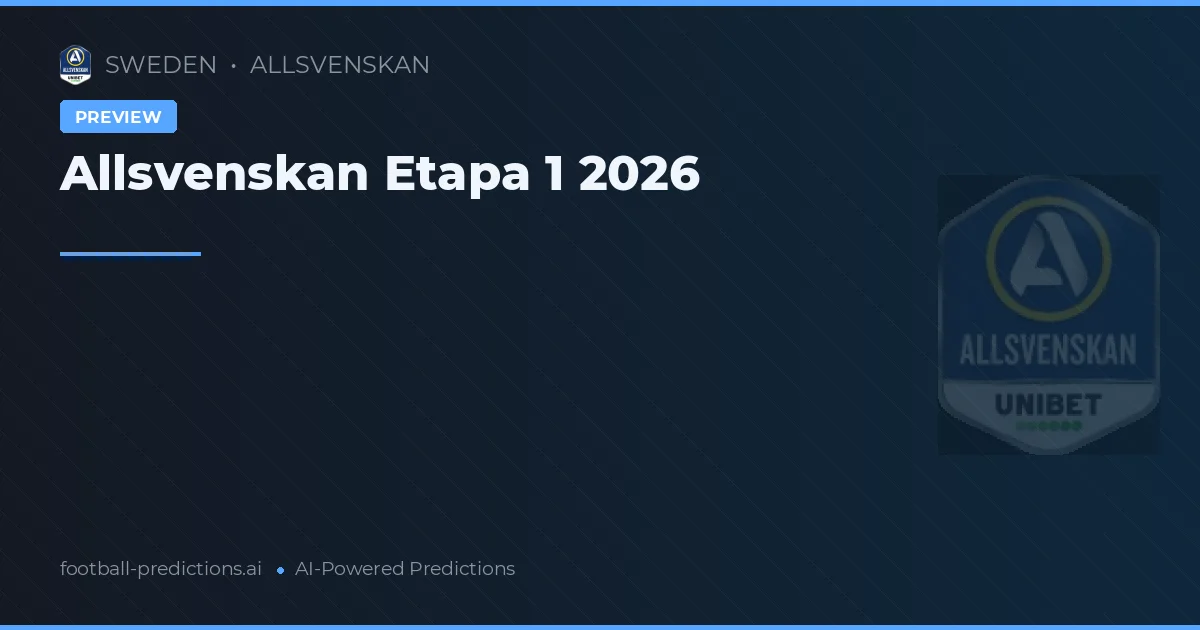 Allsvenskan Etapa 1 2026