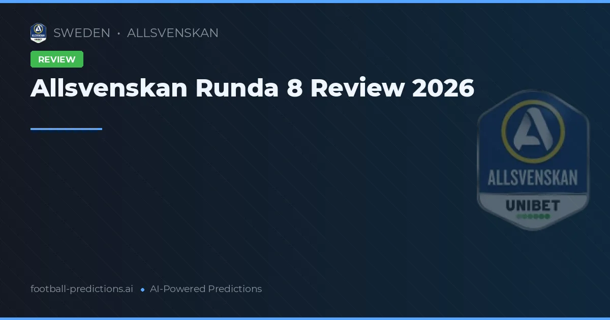 Allsvenskan Runda 8 Review 2026