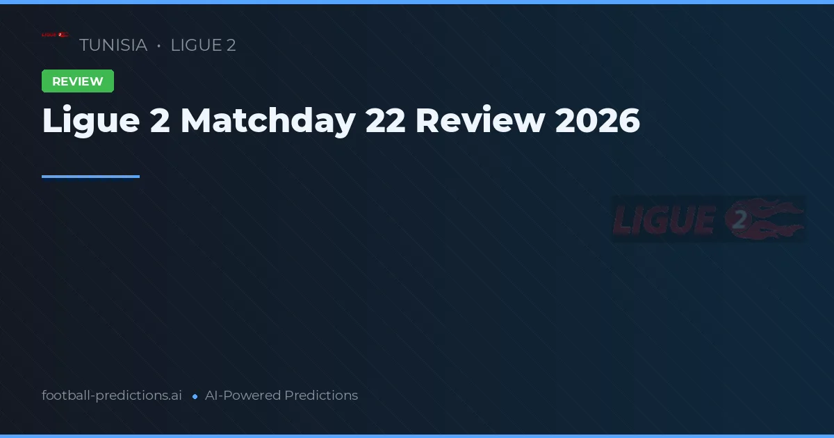 Ligue 2 Matchday 22 Review 2026