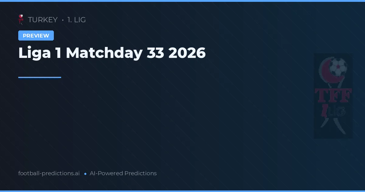 Liga 1 Matchday 33 2026