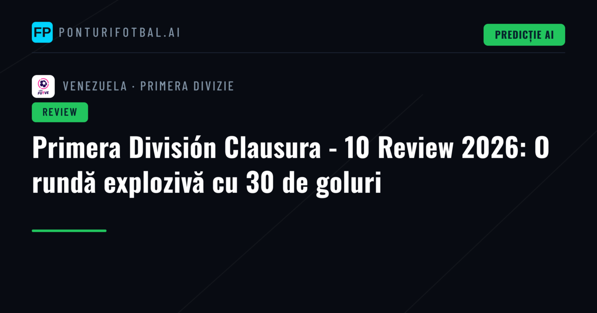 Primera División Clausura - 10 Review 2026: O rundă explozivă cu 30 de goluri