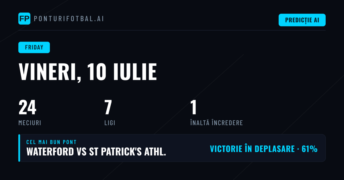 Analiza zilei de vineri în competițiile active