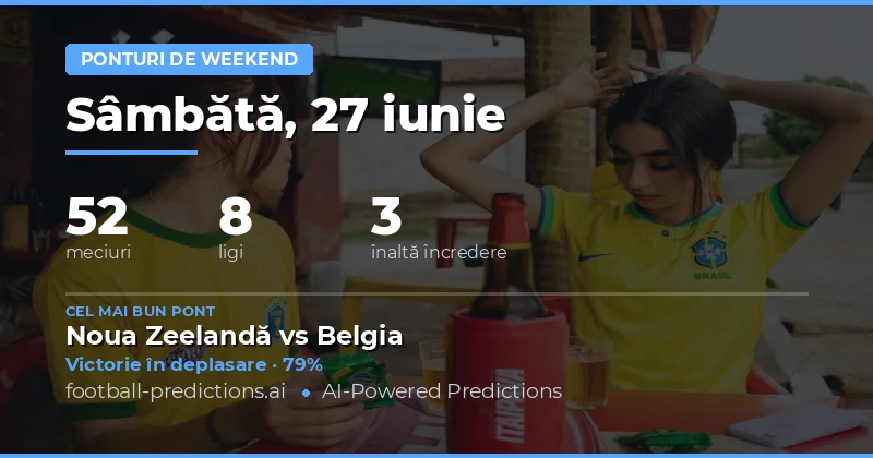 Ofertă globală de meciuri în weekendul 27-28 iunie