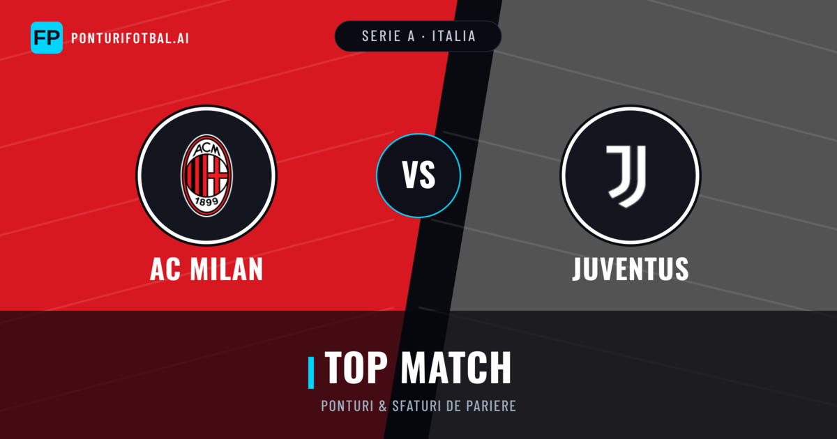 AC Milan vs Juventus Ponturi și statistici