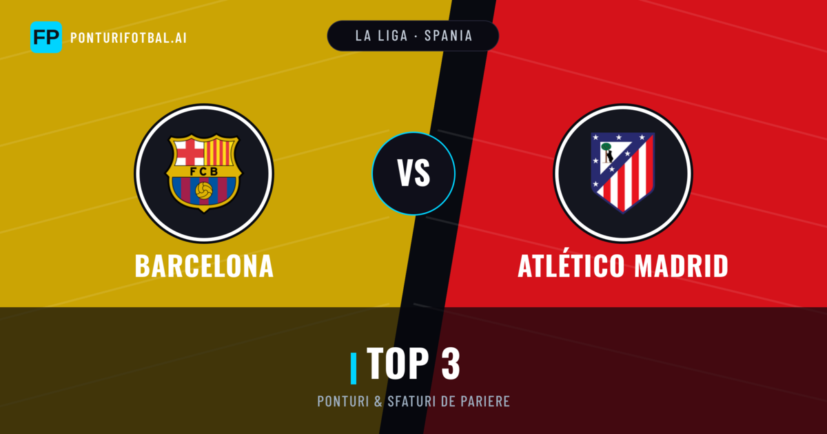 Barcelona vs Atlético Madrid Ponturi și statistici