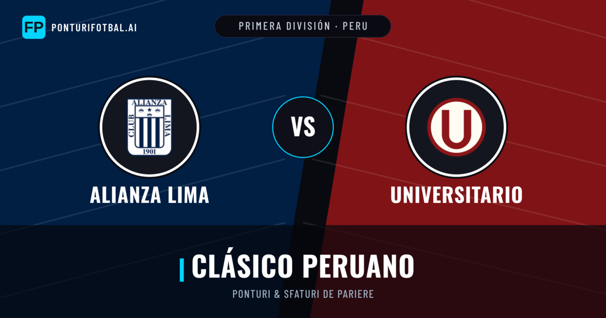 Alianza Lima vs Universitario Ponturi și statistici