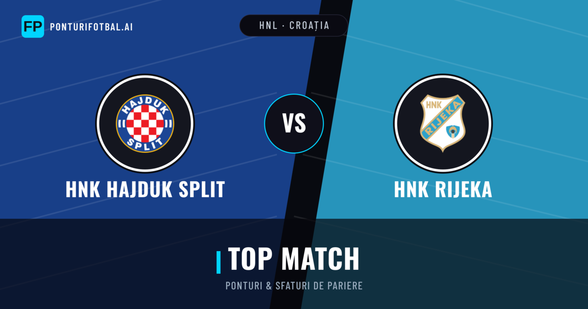 HNK Hajduk Split vs HNK Rijeka Ponturi și statistici