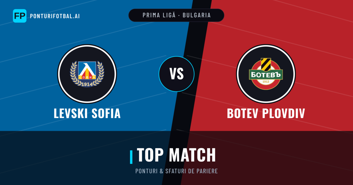 Levski Sofia vs Botev Plovdiv Ponturi și statistici