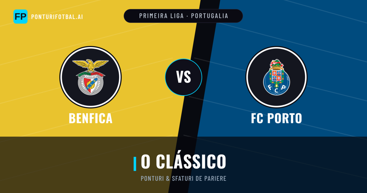 Benfica vs FC Porto Ponturi și statistici