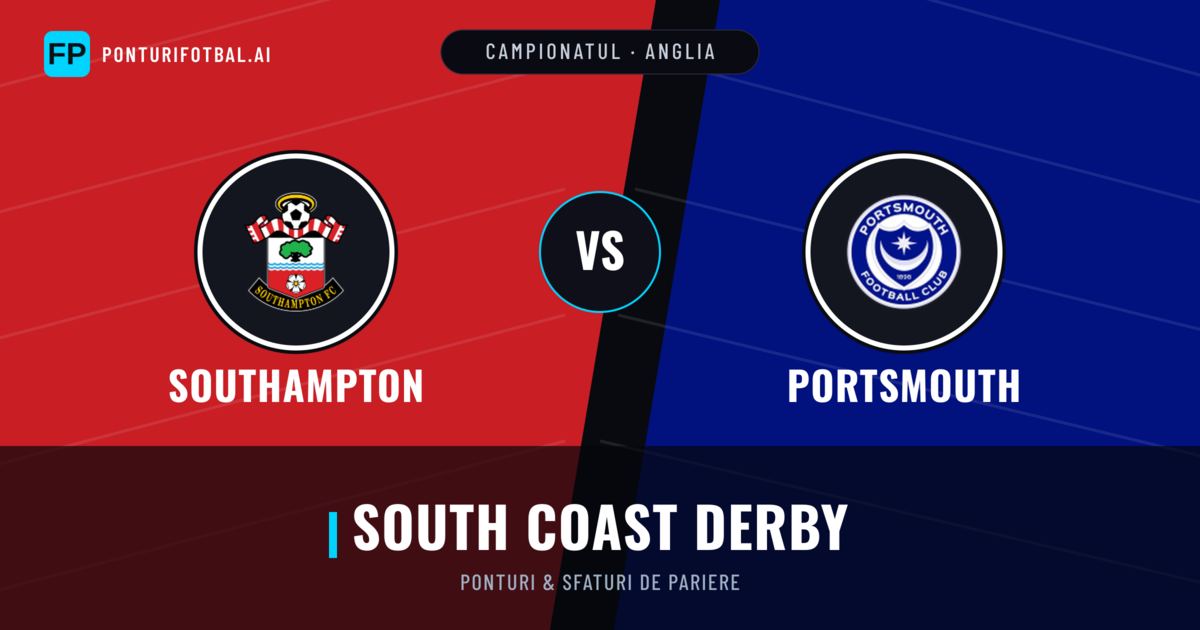 Southampton vs Portsmouth Ponturi și statistici