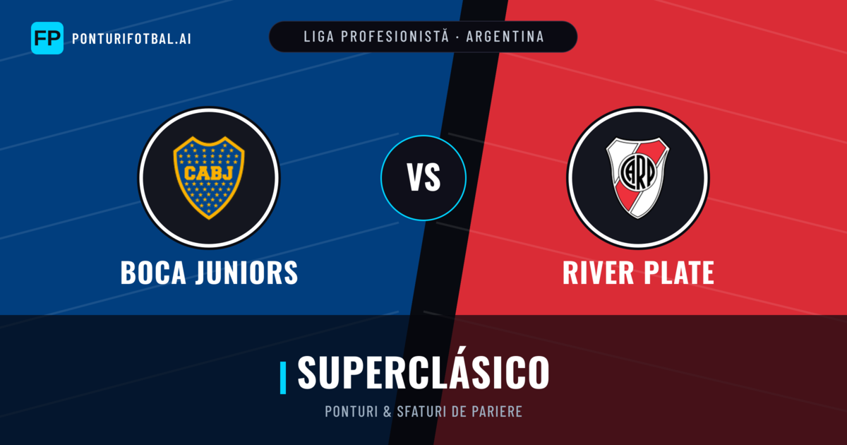 Boca Juniors vs River Plate Ponturi și statistici
