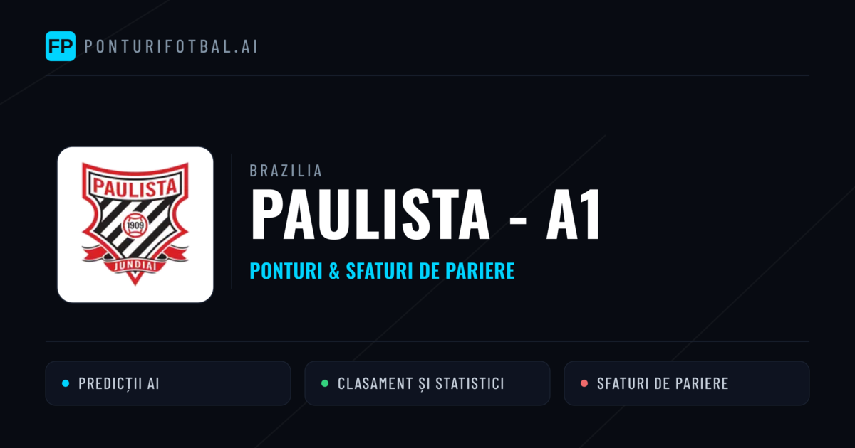 Ponturi și sfaturi de pariuri Brazilia Paulista - A1