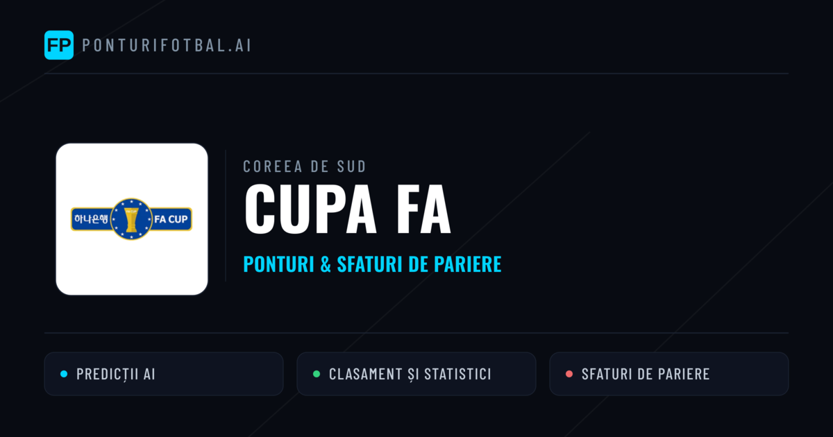 Ponturi și sfaturi de pariuri Coreea de Sud Cupa FA