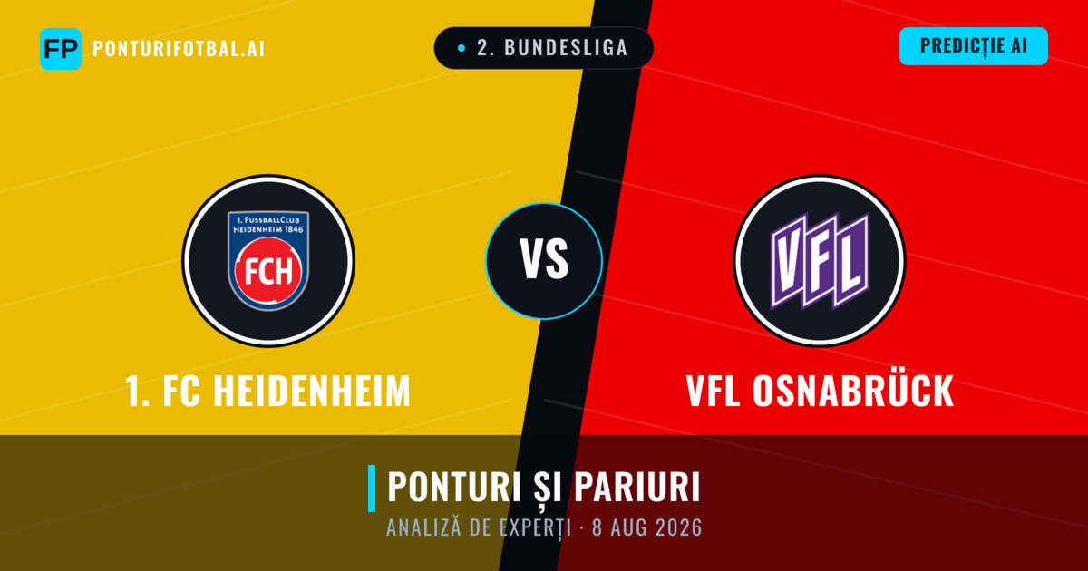 1. FC Heidenheim vs VfL Osnabrück — pronostic și avancronică meci