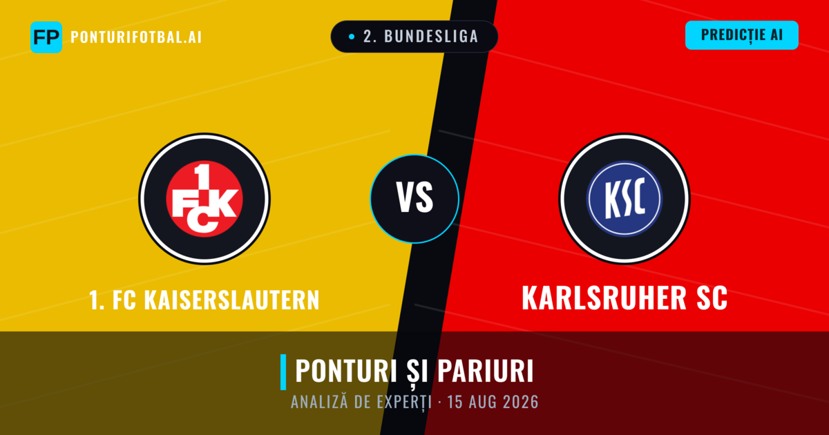 1. FC Kaiserslautern vs Karlsruher SC — pronostic și avancronică meci