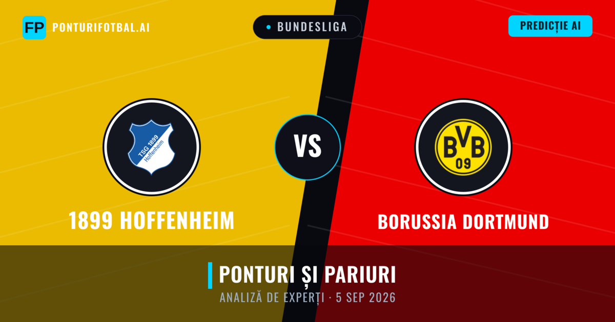 1899 Hoffenheim vs Borussia Dortmund — pronostic și avancronică meci
