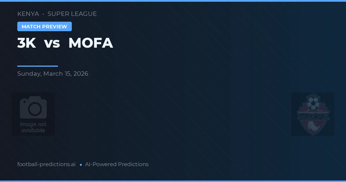 3K vs MOFA — pronostic și avancronică meci