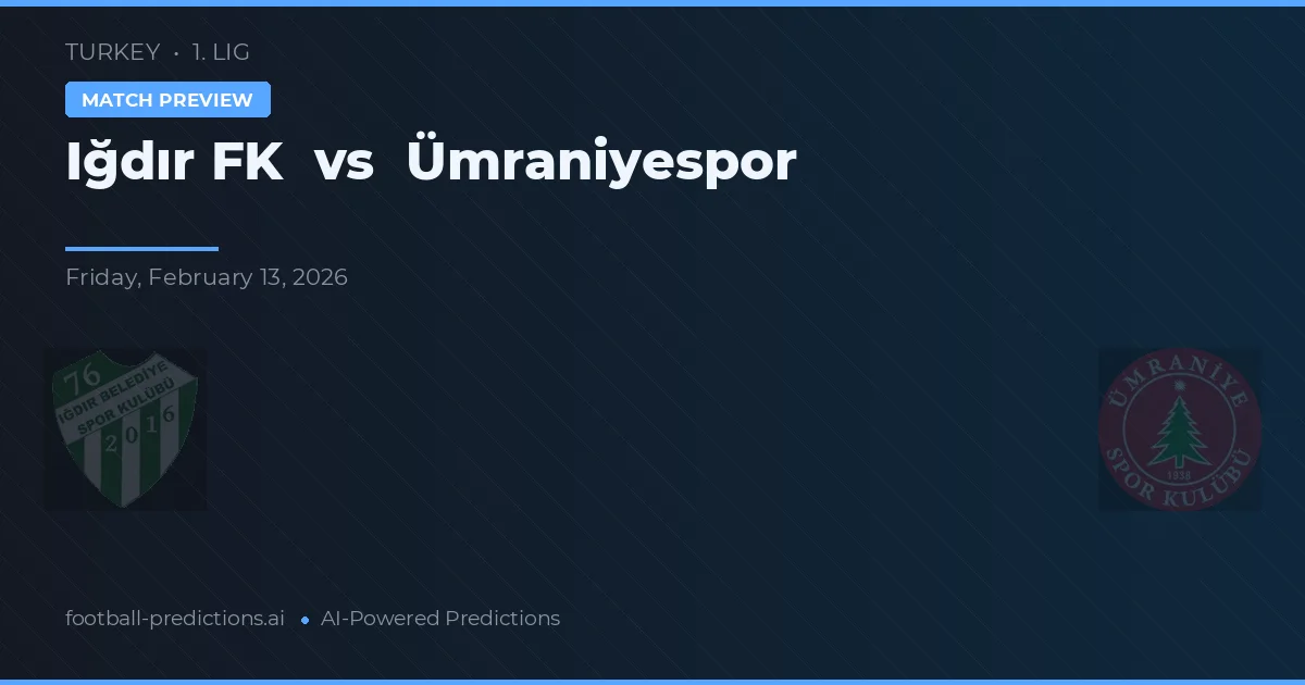 Iğdır Belediyespor 76 vs Ümraniyespor — pronostic și avancronică meci