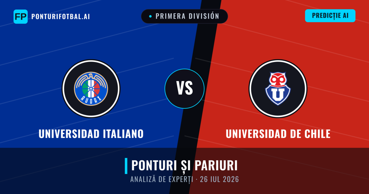 Universidad Italiano vs Universidad de Chile — pronostic și avancronică meci