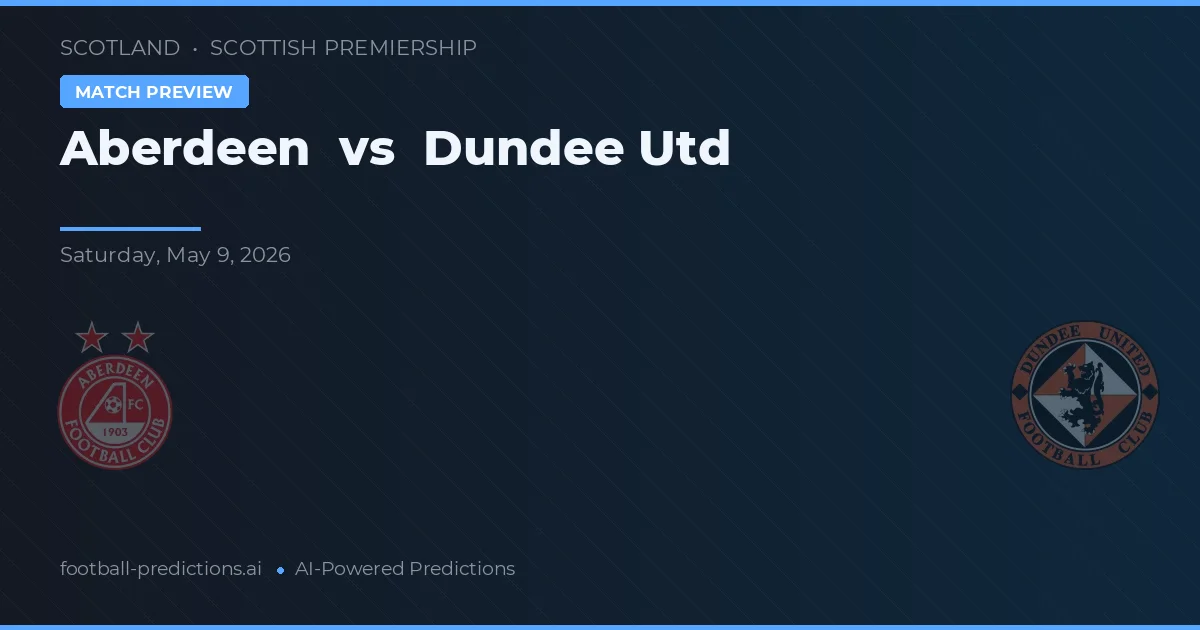 Aberdeen vs Dundee United — pronostic și avancronică meci