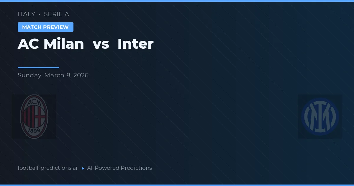 AC Milan vs Inter — pronostic și avancronică meci