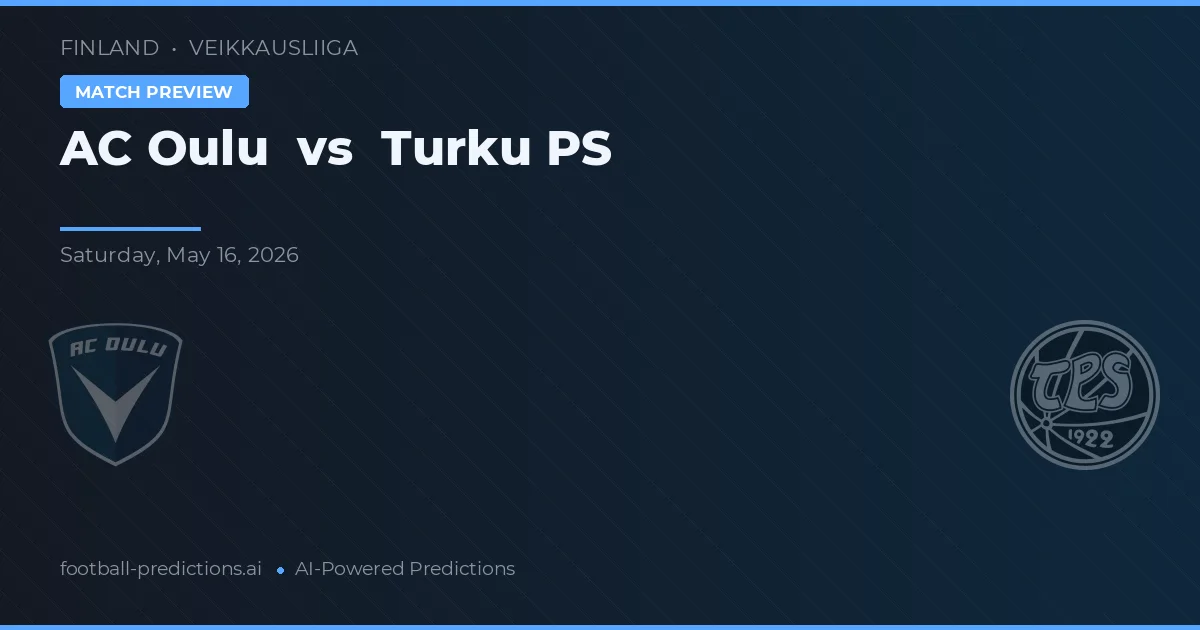 AC Oulu vs Turku PS — pronostic și avancronică meci