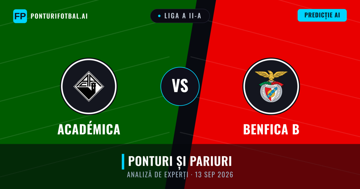 Académica vs Benfica B — pronostic și avancronică meci