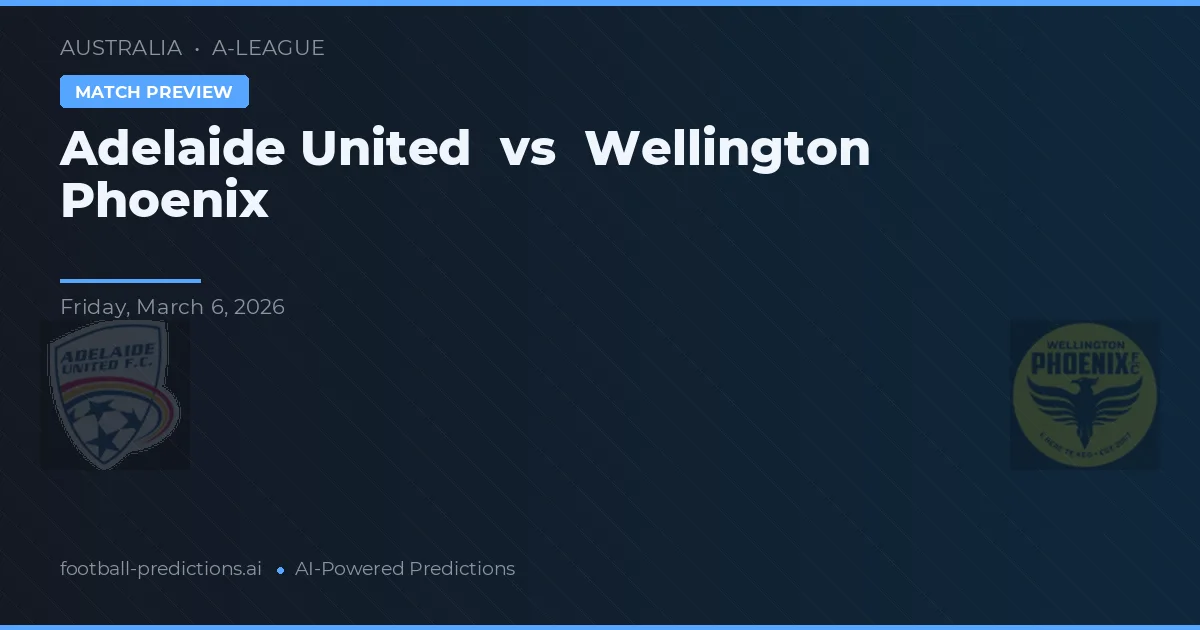 Adelaide United vs Wellington Phoenix — pronostic și avancronică meci