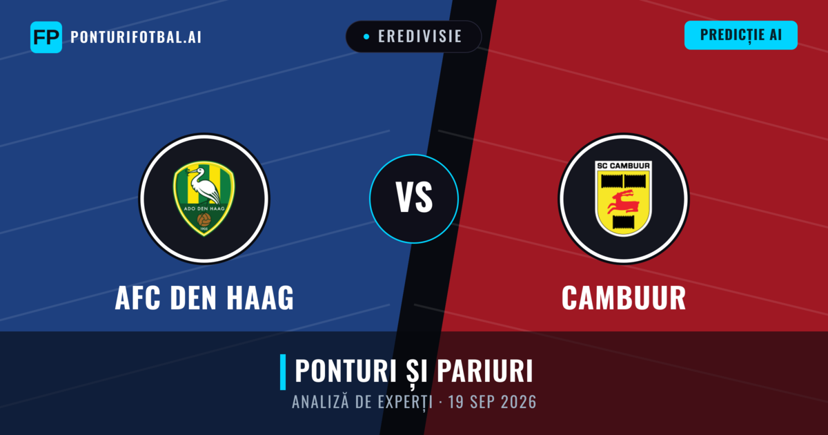 AFC Den Haag vs Cambuur — pronostic și avancronică meci