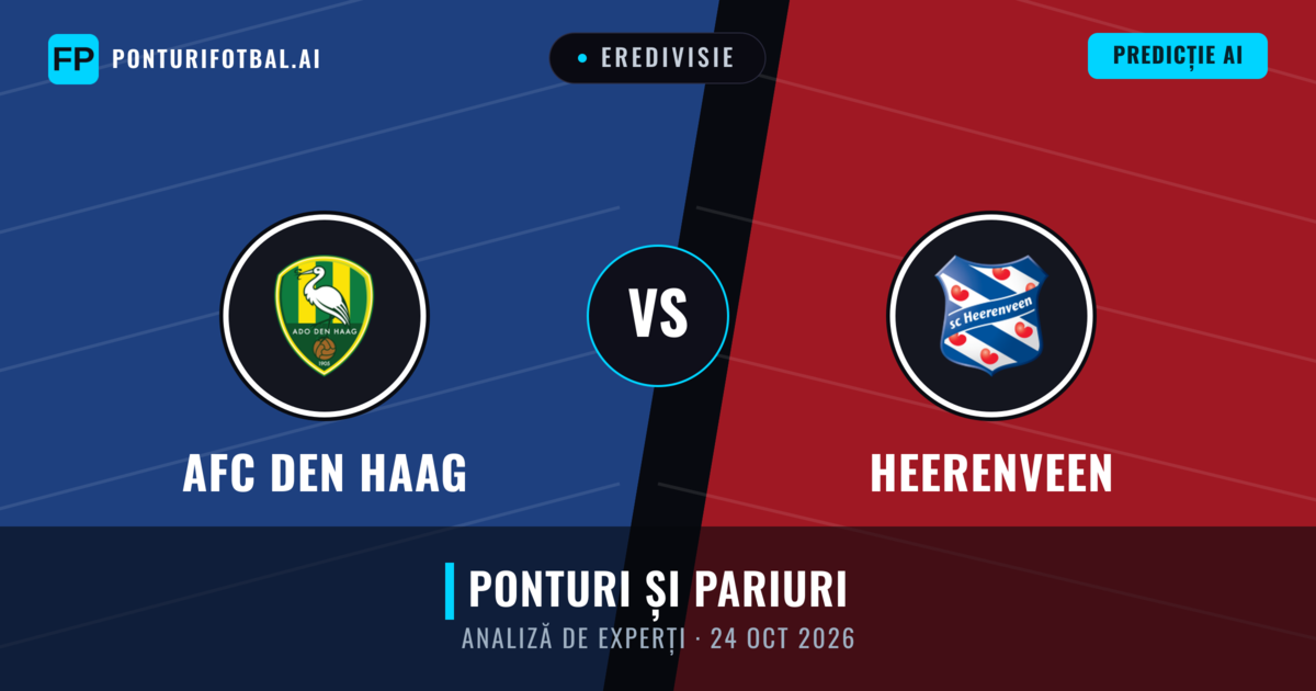 AFC Den Haag vs Heerenveen — pronostic și avancronică meci