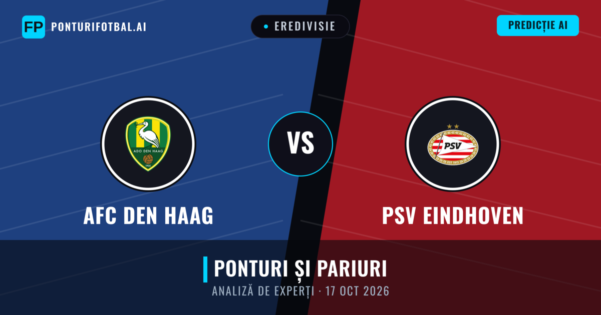 AFC Den Haag vs PSV Eindhoven — pronostic și avancronică meci