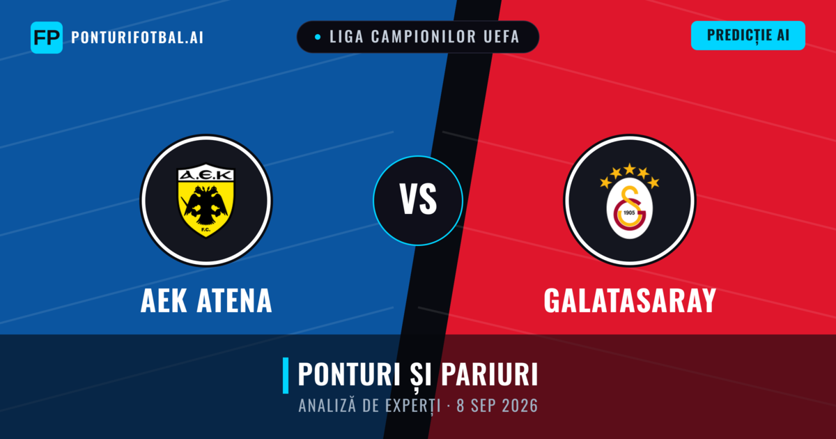 AEK Atena vs Galatasaray — pronostic și avancronică meci
