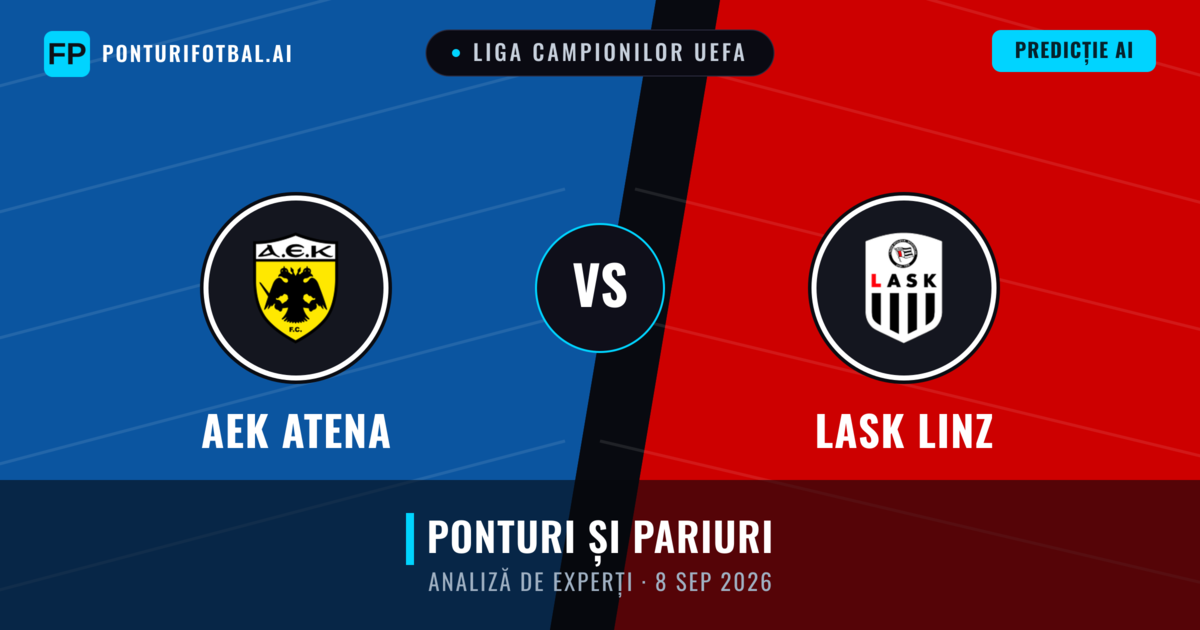 AEK Atena vs LASK Linz — pronostic și avancronică meci