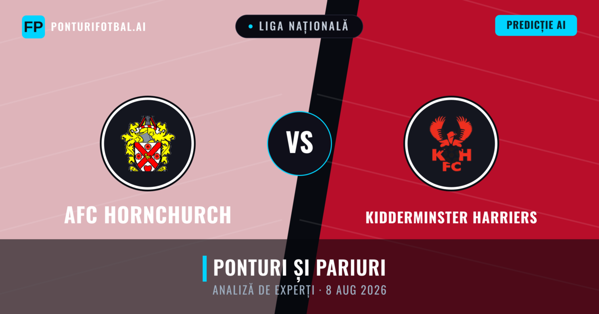 AFC Hornchurch vs Kidderminster Harriers — pronostic și avancronică meci