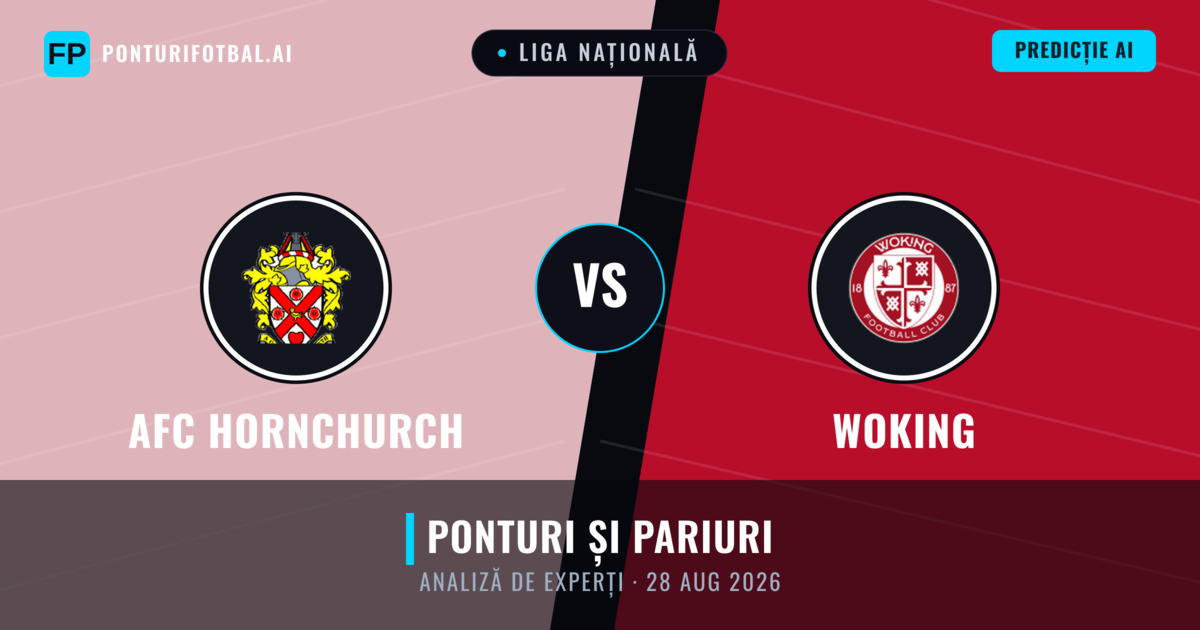 AFC Hornchurch vs Woking — pronostic și avancronică meci