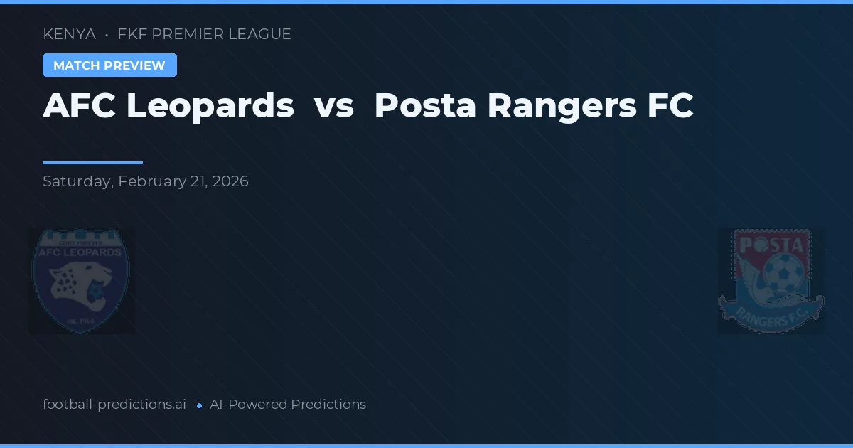 AFC Leopards vs Posta Rangers FC — pronostic și avancronică meci