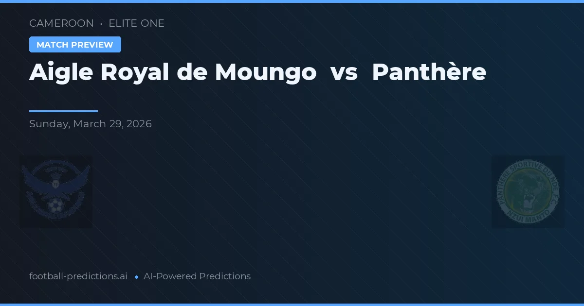 Aigle Royal de Moungo vs Panthère — pronostic și avancronică meci
