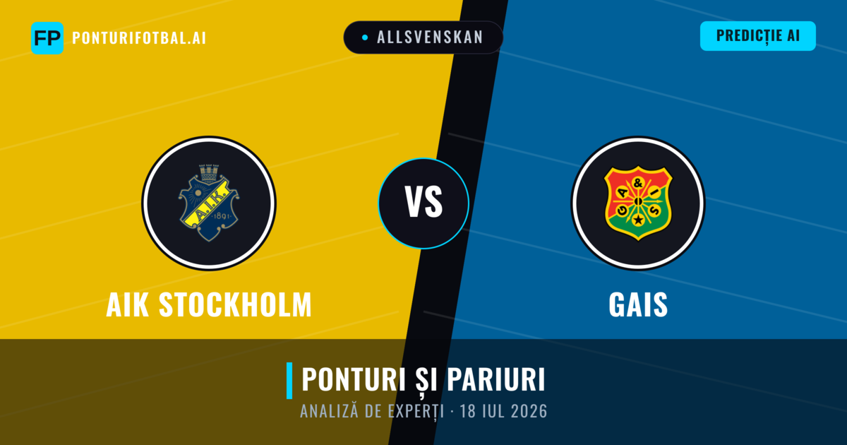 AIK Stockholm vs Gais — pronostic și avancronică meci