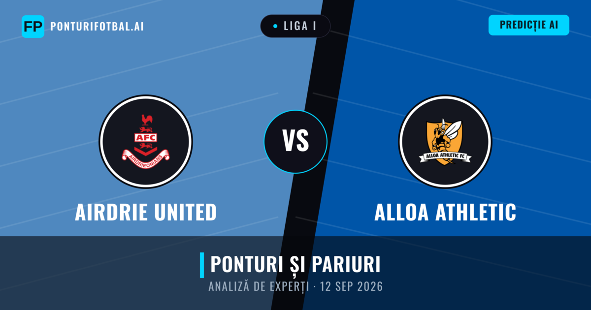 Airdrie United vs Alloa Athletic — pronostic și avancronică meci