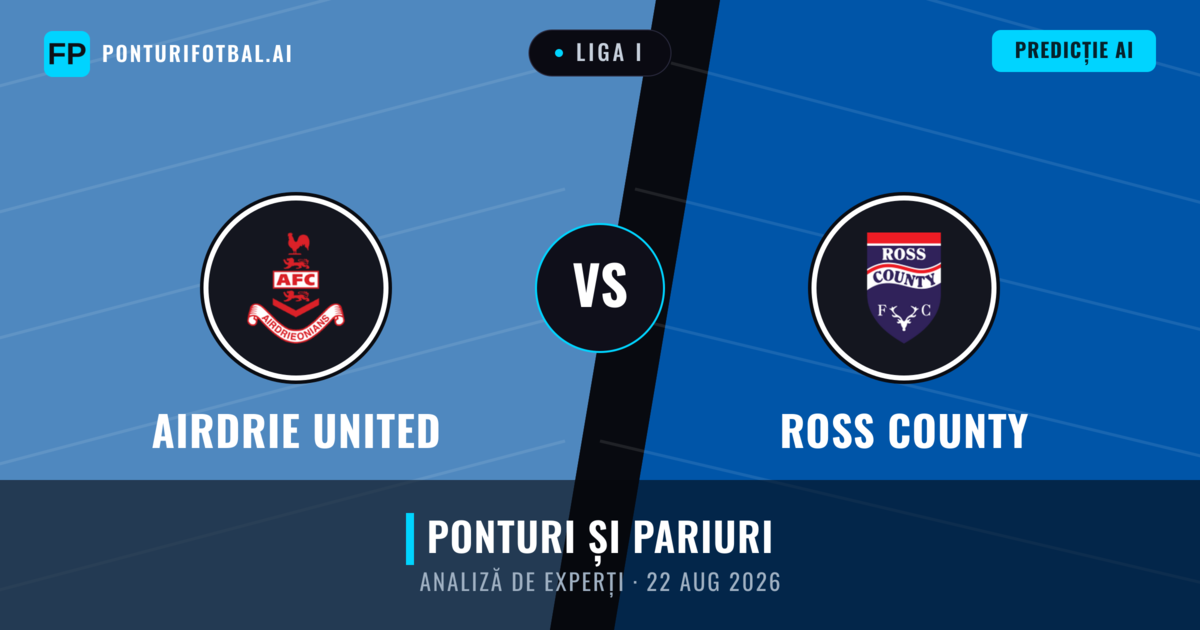Airdrie United vs Ross County — pronostic și avancronică meci