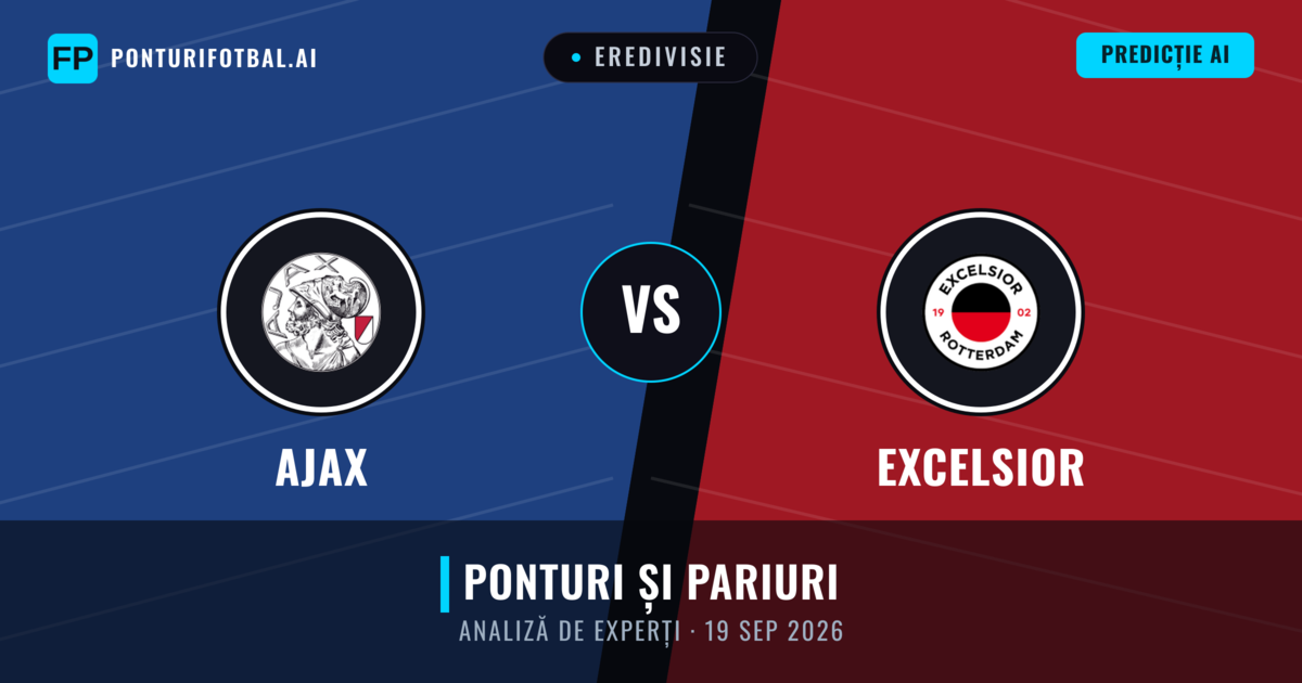 Ajax vs Excelsior — pronostic și avancronică meci