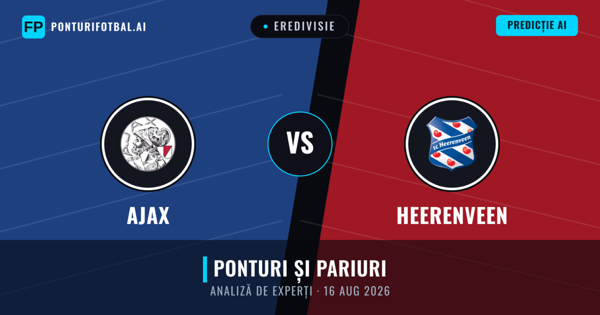 Ajax vs Heerenveen — pronostic și avancronică meci