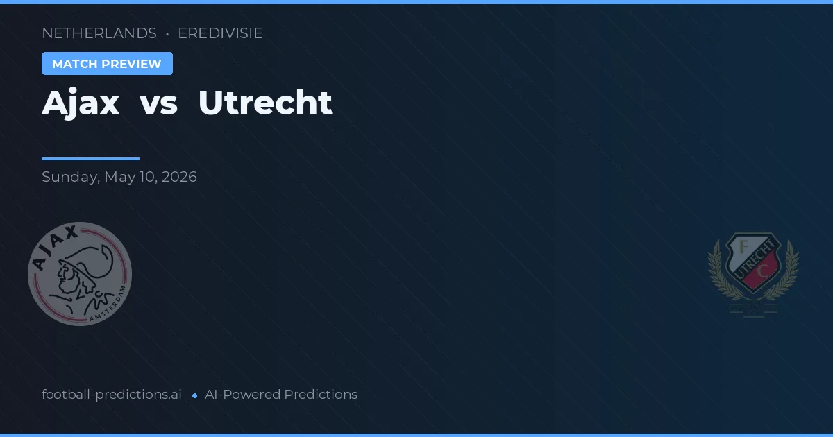 Ajax vs Utrecht — pronostic și avancronică meci