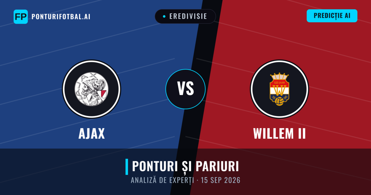 Ajax vs Willem II — pronostic și avancronică meci