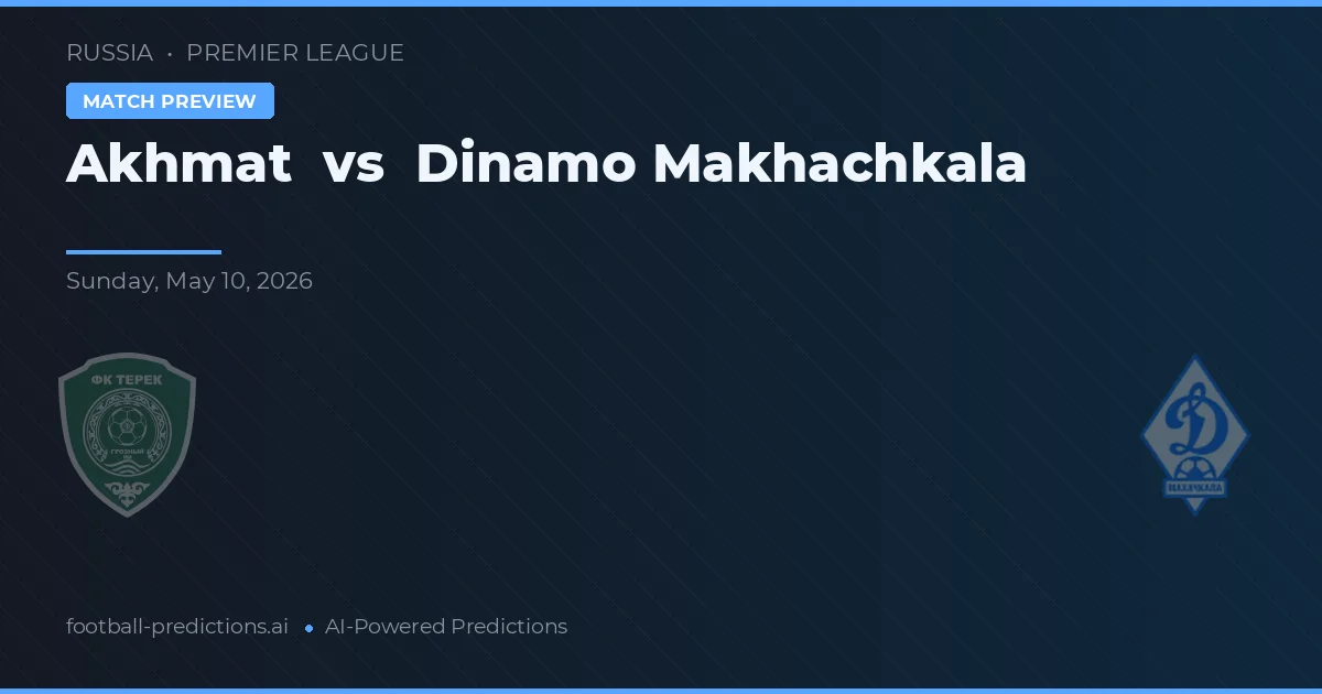 Akhmat vs Dinamo Makhachkala — pronostic și avancronică meci